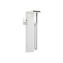 MEM Single-lever tub mixer with cascade spout for freestanding installation with hand shower set - Stellar Hardware and Bath 