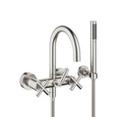 Tara Tub mixer for wall-mounted installation with hand shower set - Stellar Hardware and Bath 