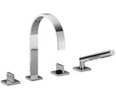 MEM Deck-mounted tub mixer, with hand shower set for deck-mounted tub installation - Stellar Hardware and Bath 