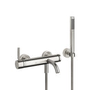 Meta Single-lever tub mixer for wall-mounted installation with hand shower set - Stellar Hardware and Bath 