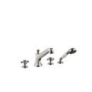 Madison Deck-mounted tub mixer, with hand shower set for deck-mounted tub installation - Stellar Hardware and Bath 