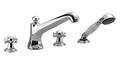 Madison Deck-mounted tub mixer, with hand shower set for deck-mounted tub installation - Stellar Hardware and Bath 