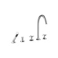 VAIA Five hole tub set for deck-mounted tub installation with diverter - Stellar Hardware and Bath 