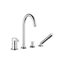 VAIA Deck-mounted tub mixer, with hand shower set for deck-mounted tub installation - Stellar Hardware and Bath 