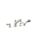 Madison Deck-mounted tub mixer, with hand shower set for deck-mounted tub installation - Stellar Hardware and Bath 