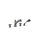 Madison Deck-mounted tub mixer, with hand shower set for deck-mounted tub installation - Stellar Hardware and Bath 