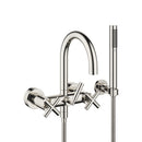 Tara Tub mixer for wall-mounted installation with hand shower set - Stellar Hardware and Bath 