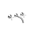 VAIA Wall-mounted three-hole lavatory mixer without drain - Stellar Hardware and Bath 