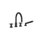 Tara Deck-mounted tub mixer, with hand shower set for deck-mounted tub installation - Stellar Hardware and Bath 