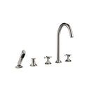 VAIA Five hole tub set for deck-mounted tub installation with diverter - Stellar Hardware and Bath 