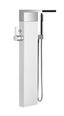CL.1 Single-lever tub mixer with cascade spout for freestanding installation with hand shower set - Stellar Hardware and Bath 
