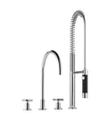 Tara Three-hole mixer with Profi spray set - Stellar Hardware and Bath 