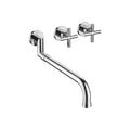 Tara Wall-mounted three-hole kitchen mixer with pull-out spout - Stellar Hardware and Bath 