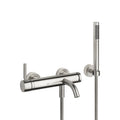 Meta Single-lever tub mixer for wall-mounted installation with hand shower set - Stellar Hardware and Bath 