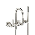 Tara Tub mixer for wall-mounted installation with hand shower set - Stellar Hardware and Bath 