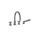 Tara Deck-mounted tub mixer, with hand shower set for deck-mounted tub installation - Stellar Hardware and Bath 