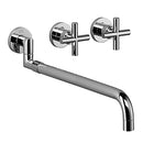 Tara Wall-mounted three-hole kitchen mixer with pull-out spout - Stellar Hardware and Bath 
