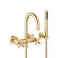 Tara Tub mixer for wall-mounted installation with hand shower set - Stellar Hardware and Bath 