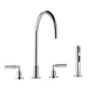 Tara Three-hole mixer with side spray set - Stellar Hardware and Bath 