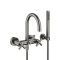 Tara Tub mixer for wall-mounted installation with hand shower set - Stellar Hardware and Bath 