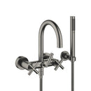 Tara Tub mixer for wall-mounted installation with hand shower set - Stellar Hardware and Bath 