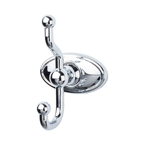 Top Knobs Edwardian Bath Double Hook Beaded Backplate - Stellar Hardware and Bath 