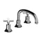 Lefroy Brooks M2-1124  Fleetwood Cross Handle 3 Hole Basin Mixer With Low Lever Spout - Stellar Hardware and Bath 
