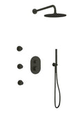 Artos PS128 - Opera Shower Set with Body Jets, Hand Held, Wall Mount Shower Head Round - Stellar Hardware and Bath 