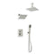 Artos PS107 - Milan Shower Set with Handheld, Wall Mount Shower Head, Ceiling Mount Shower Head Square - Stellar Hardware and Bath 