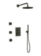 Artos PS129 - Otella Shower Set with Body Jets, Hand Held, Wall Mount Shower Head Round/Square - Stellar Hardware and Bath 