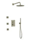 Artos PS129 - Otella Shower Set with Body Jets, Hand Held, Wall Mount Shower Head Round/Square - Stellar Hardware and Bath 