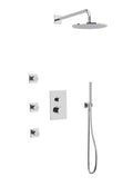 Artos PS129 - Otella Shower Set with Body Jets, Hand Held, Wall Mount Shower Head Round/Square - Stellar Hardware and Bath 