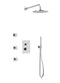 Artos PS129 - Otella Shower Set with Body Jets, Hand Held, Wall Mount Shower Head Round/Square - Stellar Hardware and Bath 