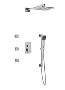 Artos PS123 - Milan Shower Set with Body Jets, Slide Bar, Wall Mount Shower Head Square - Stellar Hardware and Bath 