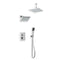 Artos PS107 - Milan Shower Set with Handheld, Wall Mount Shower Head, Ceiling Mount Shower Head Square - Stellar Hardware and Bath 