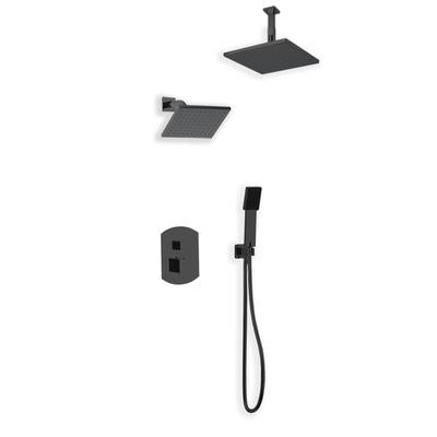 Artos PS110 - Safire Shower Set with Handheld, Wall Mount Shower Head, Ceiling Mount Shower Head - Stellar Hardware and Bath 