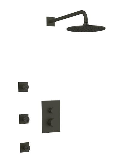 Artos PS133 - Otella Shower Set with Body Jets, Wall Mount Shower Head Round/Square - Stellar Hardware and Bath 