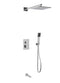 Artos PS119 - Milan Shower Set with Hand Held, Tub Filler, Wall Mount Shower Head Square - Stellar Hardware and Bath 