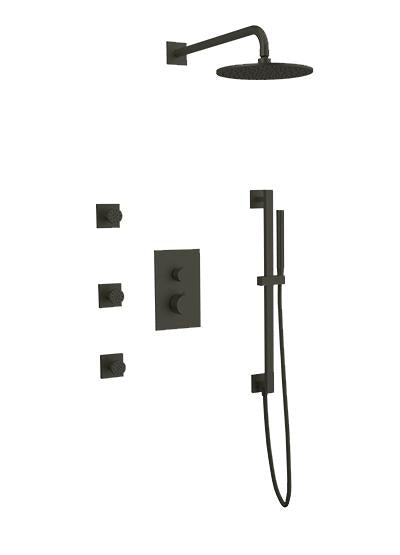 Artos PS125 - Otella Shower Set with Body Jets, Slide Bar, Wall Mount Shower Head Round/Square - Stellar Hardware and Bath 