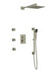 Artos PS123 - Milan Shower Set with Body Jets, Slide Bar, Wall Mount Shower Head Square - Stellar Hardware and Bath 