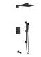 Artos PS115 - Milan Shower Set with Slide Bar, Tub Filler, Wall Mount Shower Head Square - Stellar Hardware and Bath 