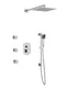 Artos PS126 - Safire Shower Set with Body Jets, Slide Bar, Wall Mount Shower Head Curved - Stellar Hardware and Bath 