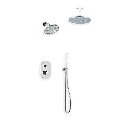 Artos PS108 - Opera Shower Set with Handheld, Wall Mount Shower Head, Ceiling Mount Shower Head Round - Stellar Hardware and Bath 