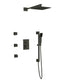 Artos PS123 - Milan Shower Set with Body Jets, Slide Bar, Wall Mount Shower Head Square - Stellar Hardware and Bath 