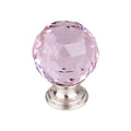 Top Knobs Pink Crystal Knob 1 3/8 Inch  Base - Stellar Hardware and Bath 