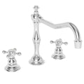 Newport Brass 942 Chesterfield Double Handle Widespread Kitchen Faucet with Metal Cross Handles - Stellar Hardware and Bath 