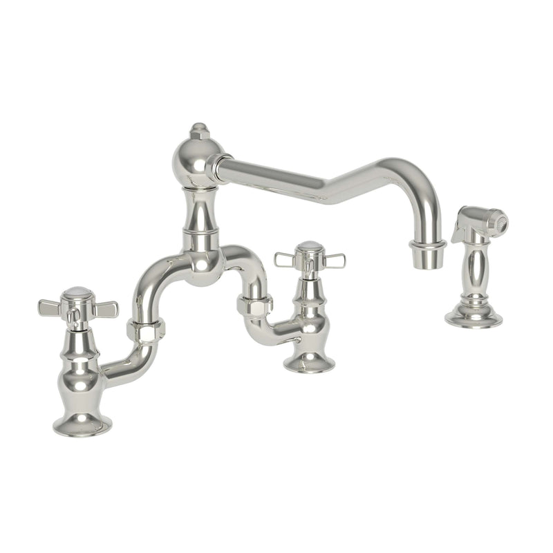 Newport Brass 9451-1 Fairfield Kitchen Bridge Faucet with Side Spray - Stellar Hardware and Bath 