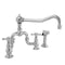 Newport Brass 9452-1 Chesterfield Double Handle Kitchen Bridge Faucet with Side Spray and Metal Cross Handles - Stellar Hardware and Bath 