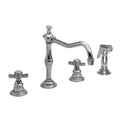 Newport Brass 946 Fairfield Double Handle Widespread Kitchen Faucet with Side Spray - Stellar Hardware and Bath 