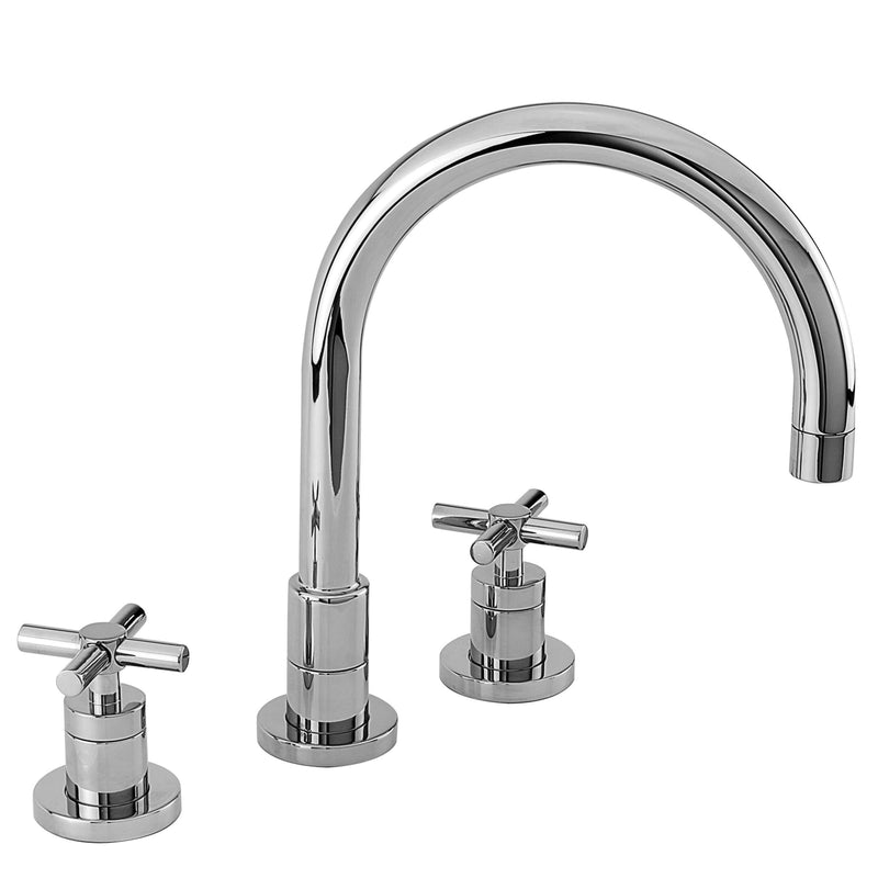 Newport Brass 9901 East Linear Double Handle Widespread Kitchen Faucet with Metal Cross Handles - Stellar Hardware and Bath 